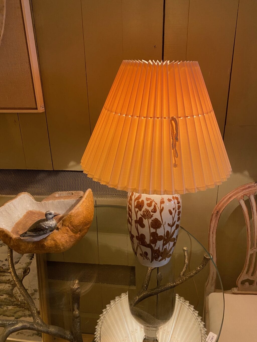 Petite lampe bouteille décor fleurs de trèfles par Carl Harry Stalhane ca.1960 – Image 4
