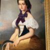 Huile sur toile "portait de l'allégorie de l'été" XIXe – Image 3