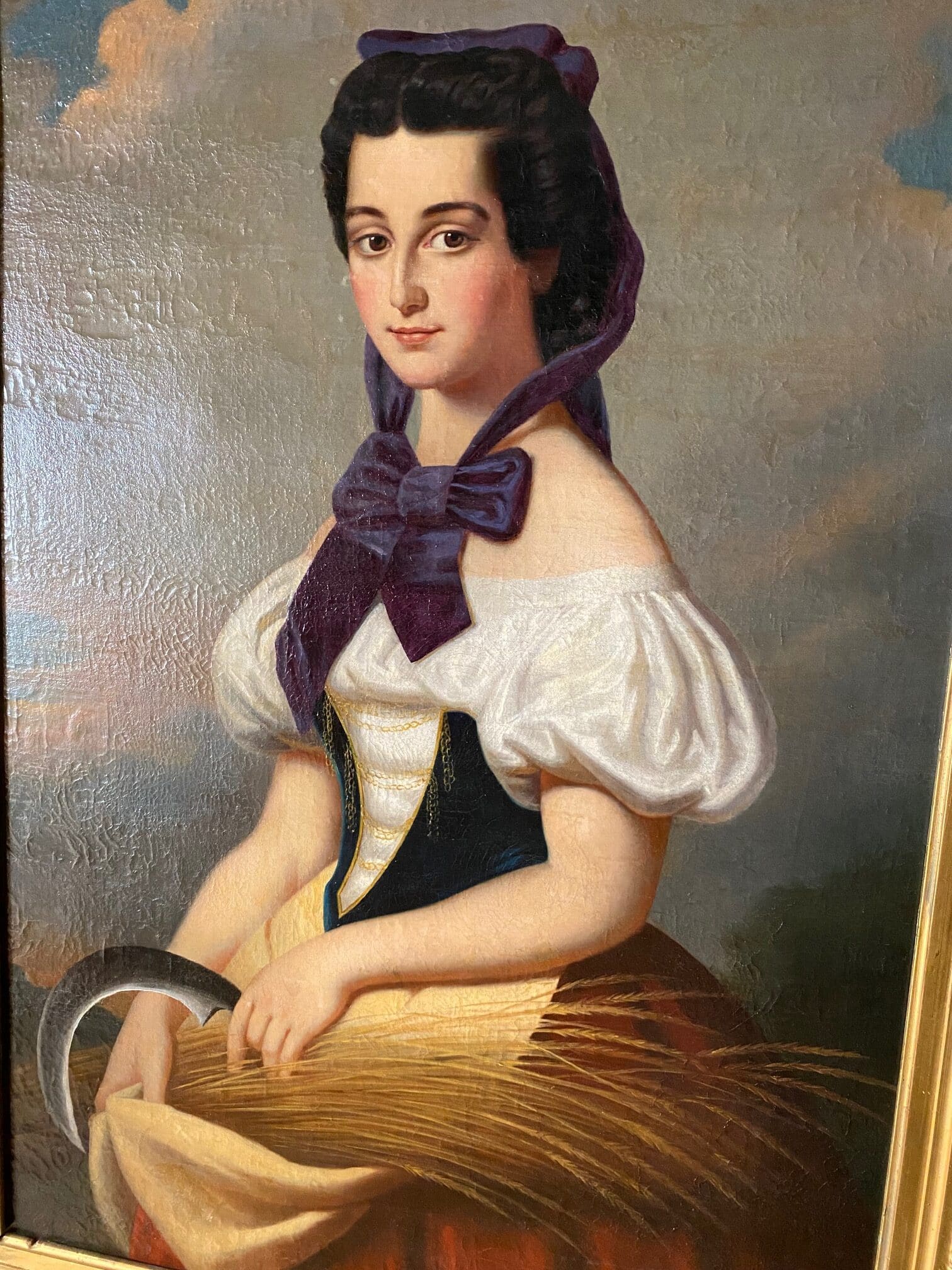 Huile sur toile “portait de l’allégorie de l’été” XIXe