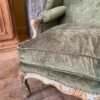 Paire de bergères Louis XV patine vert amande - Tissu velours – Image 5