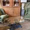 Paire de bergères Louis XV patine vert amande - Tissu velours – Image 2