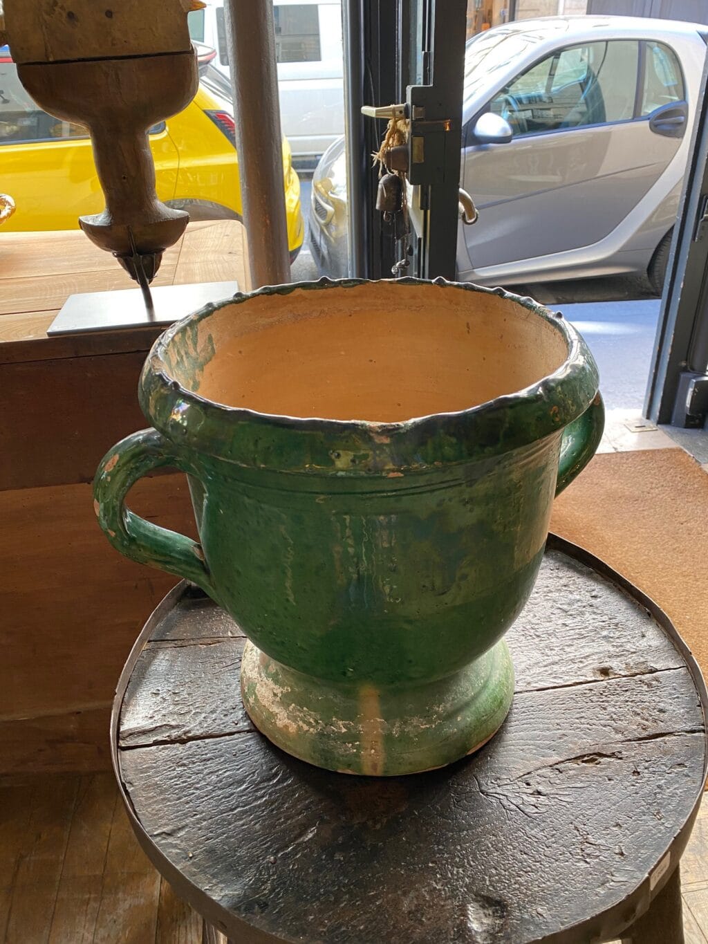 Vase glacure verte de Castelnaudary fin XIXe – Image 4