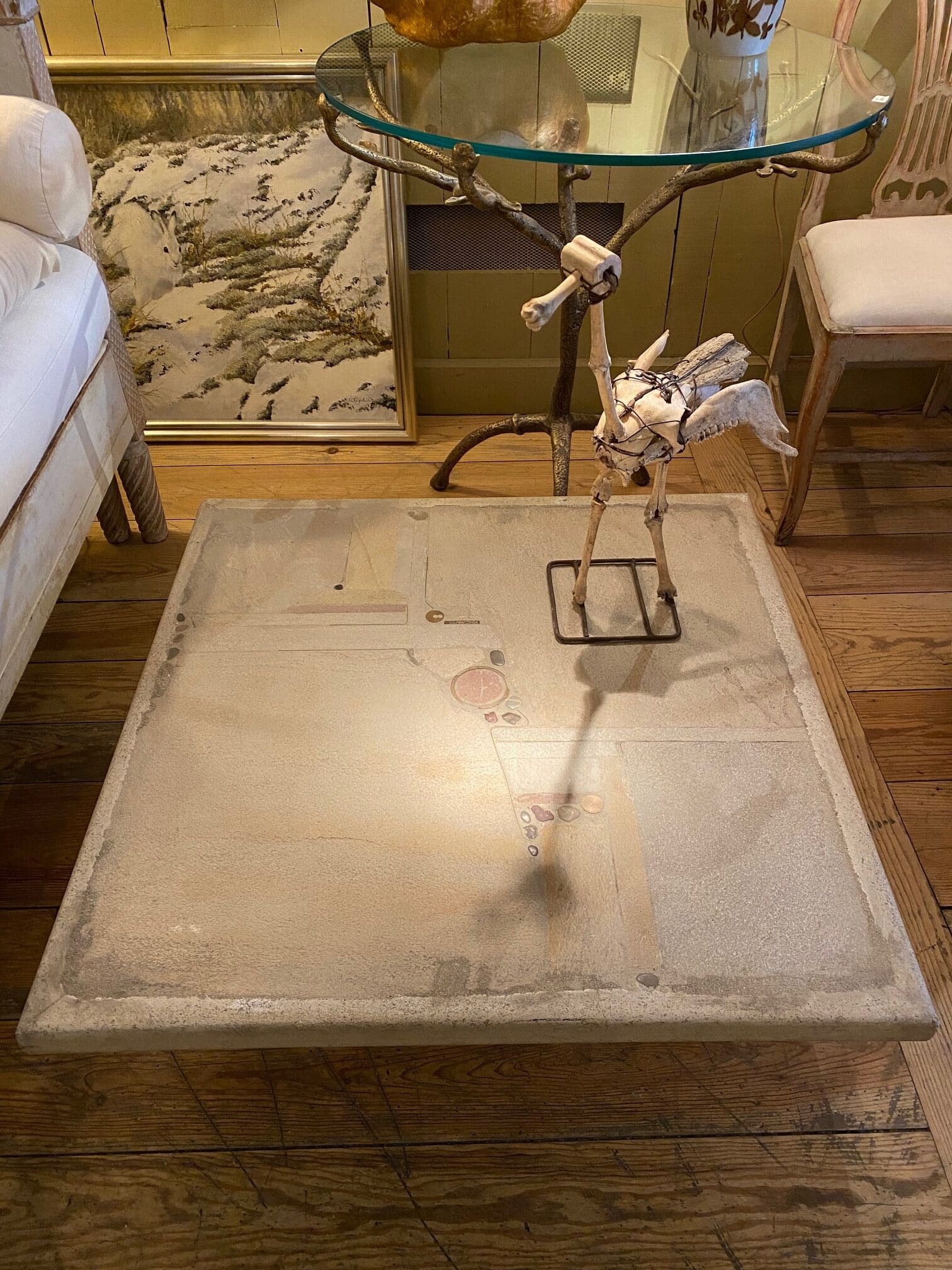 Table basse payasage par Kingma ca.1980