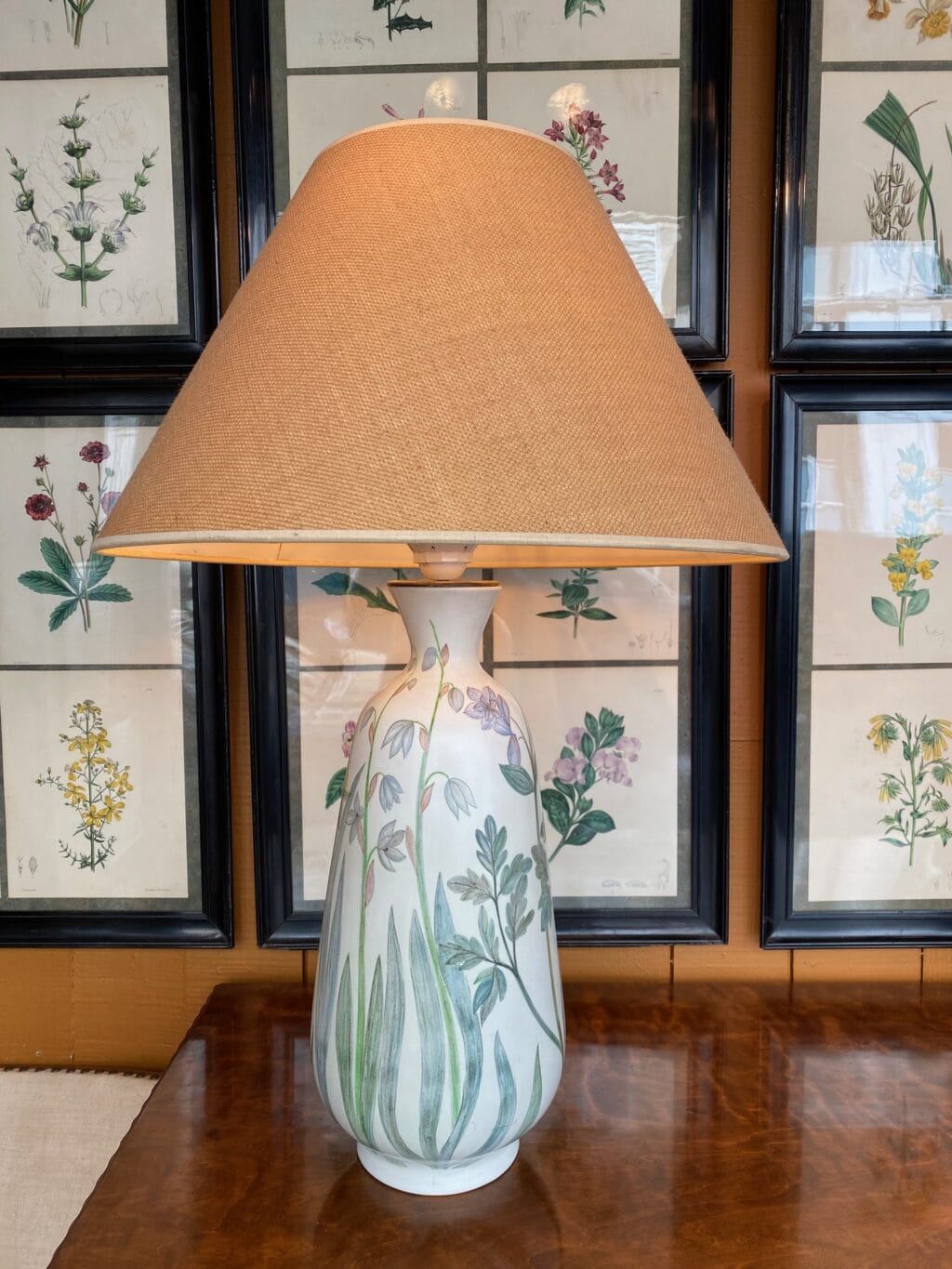 Grande lampe en porcelaine &quot;primavera&quot; par Carl Harry Stalhane pour Rorstrand ca.1960