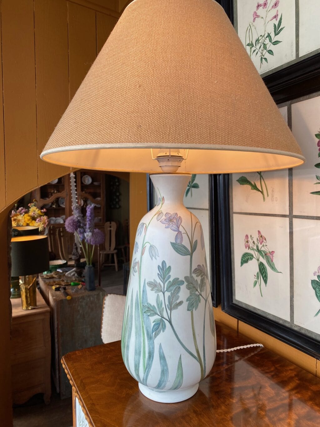 Grande lampe en porcelaine &quot;primavera&quot; par Carl Harry Stalhane pour Rorstrand ca.1960 – Image 3