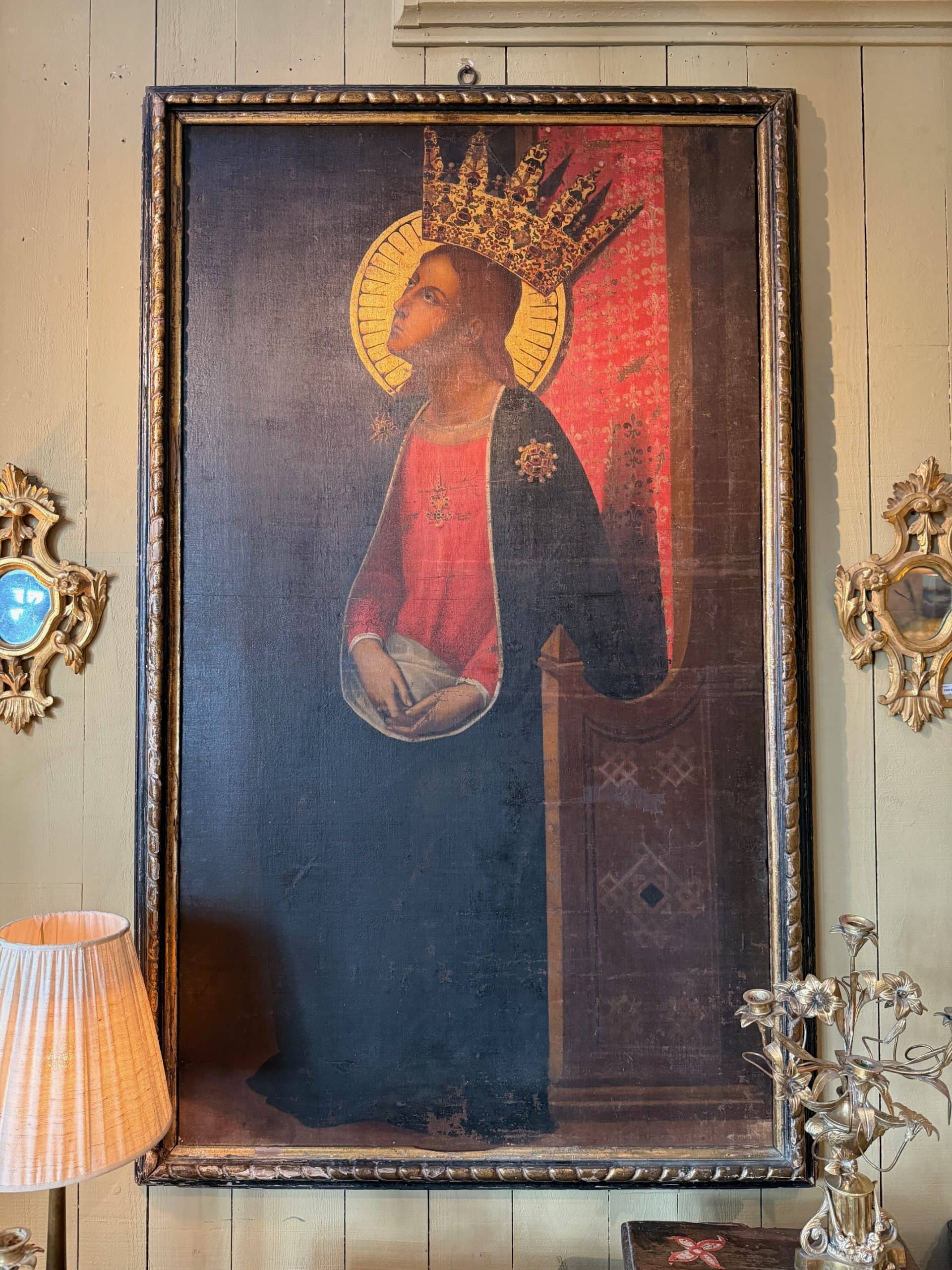 Grand tableau Italien XIXe inspiré par le Quattrocento – Image 5