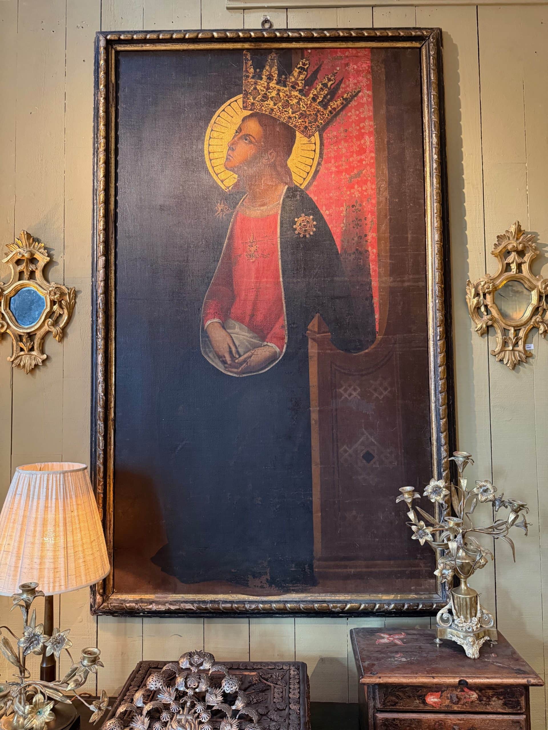 Grand tableau Italien XIXe inspiré par le Quattrocento – Image 4