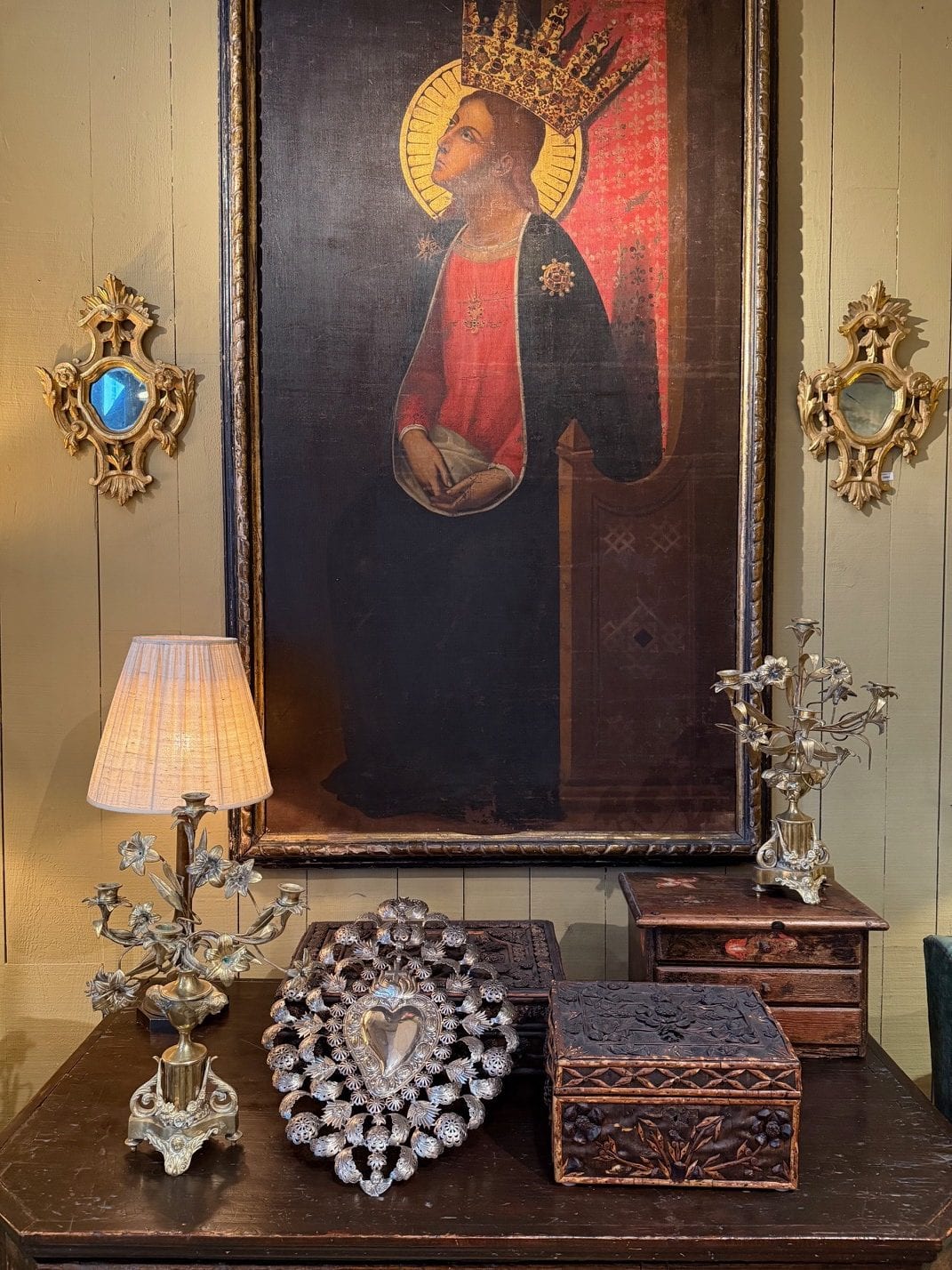 Grand tableau Italien XIXe inspiré par le Quattrocento – Image 9