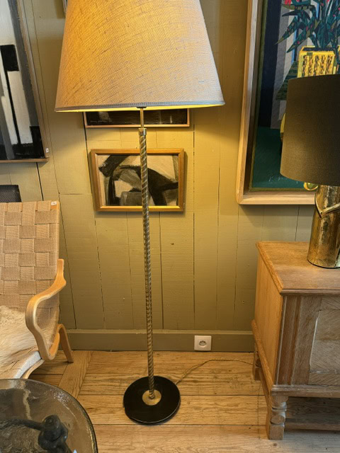 Lampadaire ajustable en laiton torsadée - Ca.1960 – Image 3