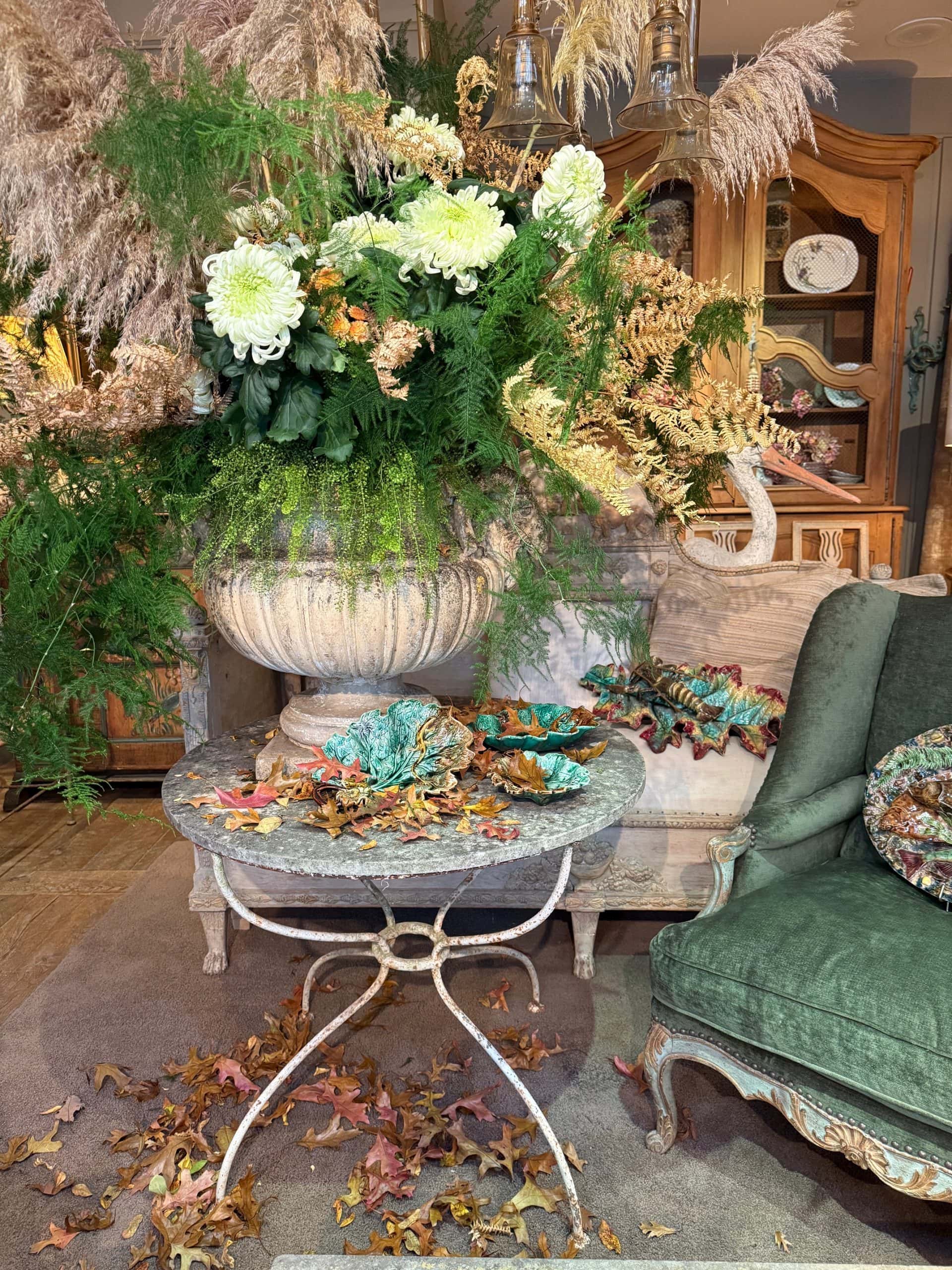 Guéridon de jardin fonte & dessus marbre blanc XIXe