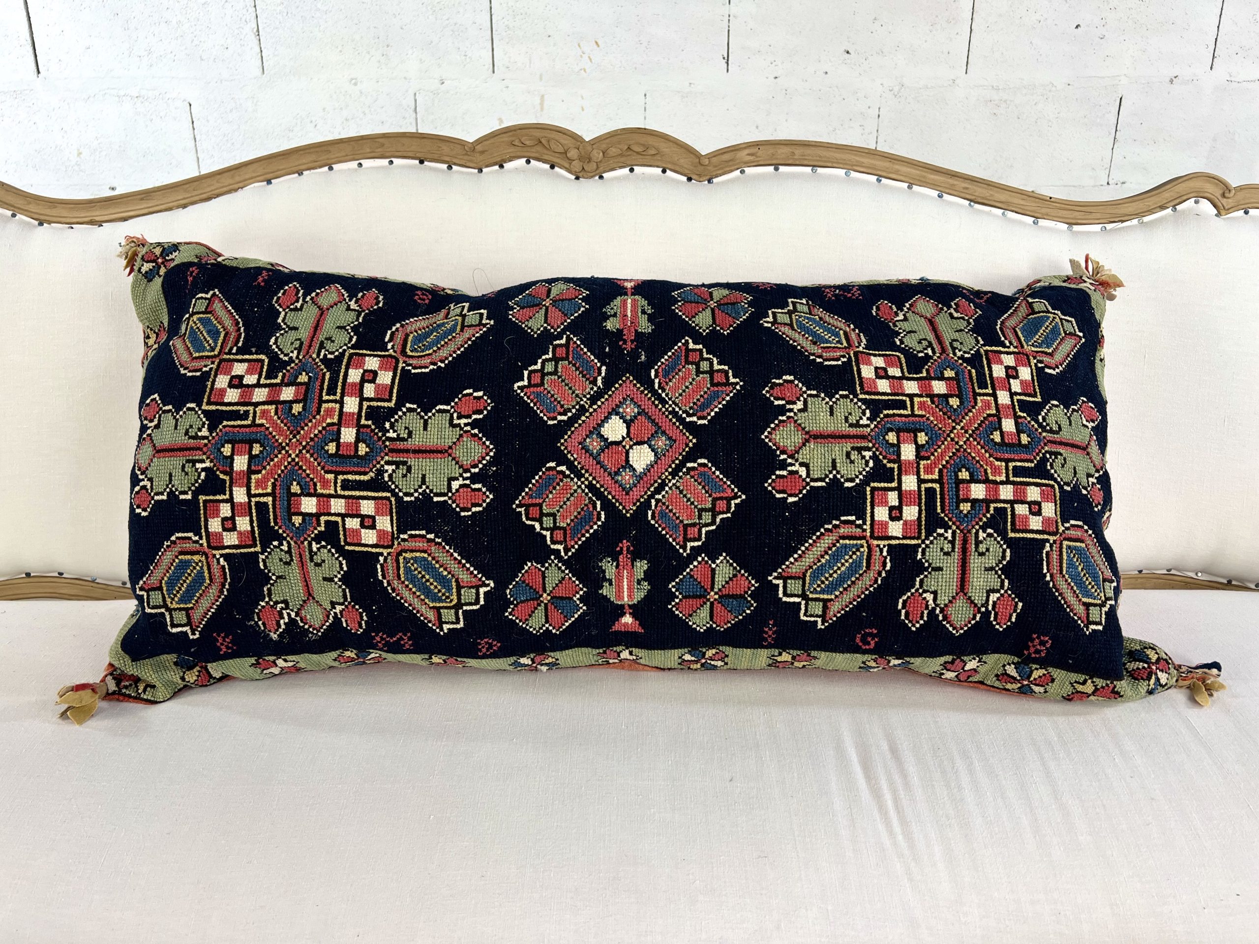 Grand coussin tissé à la main ancien – Scandinave