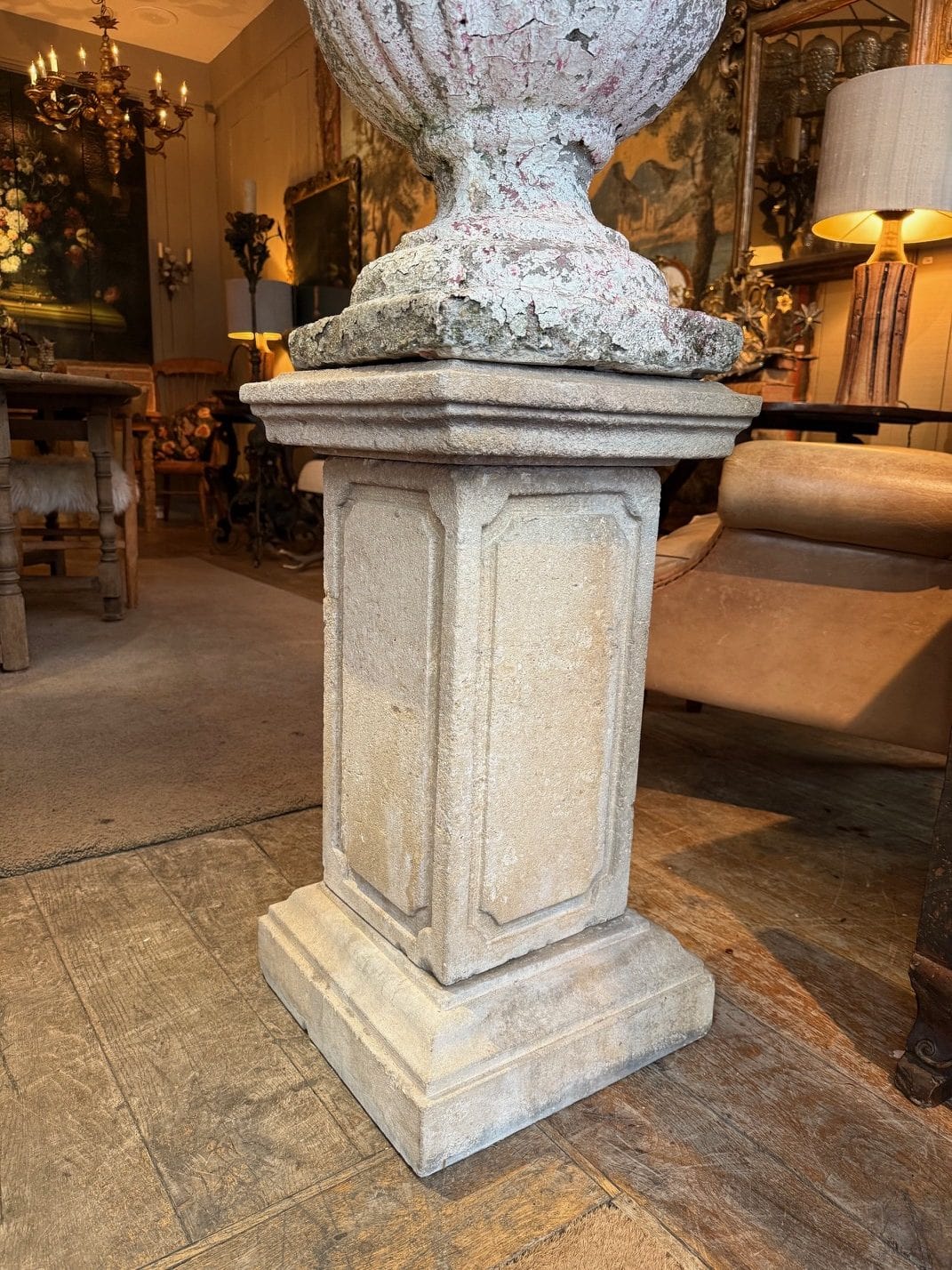 Paire de stèles en pierre claire – ca.1900