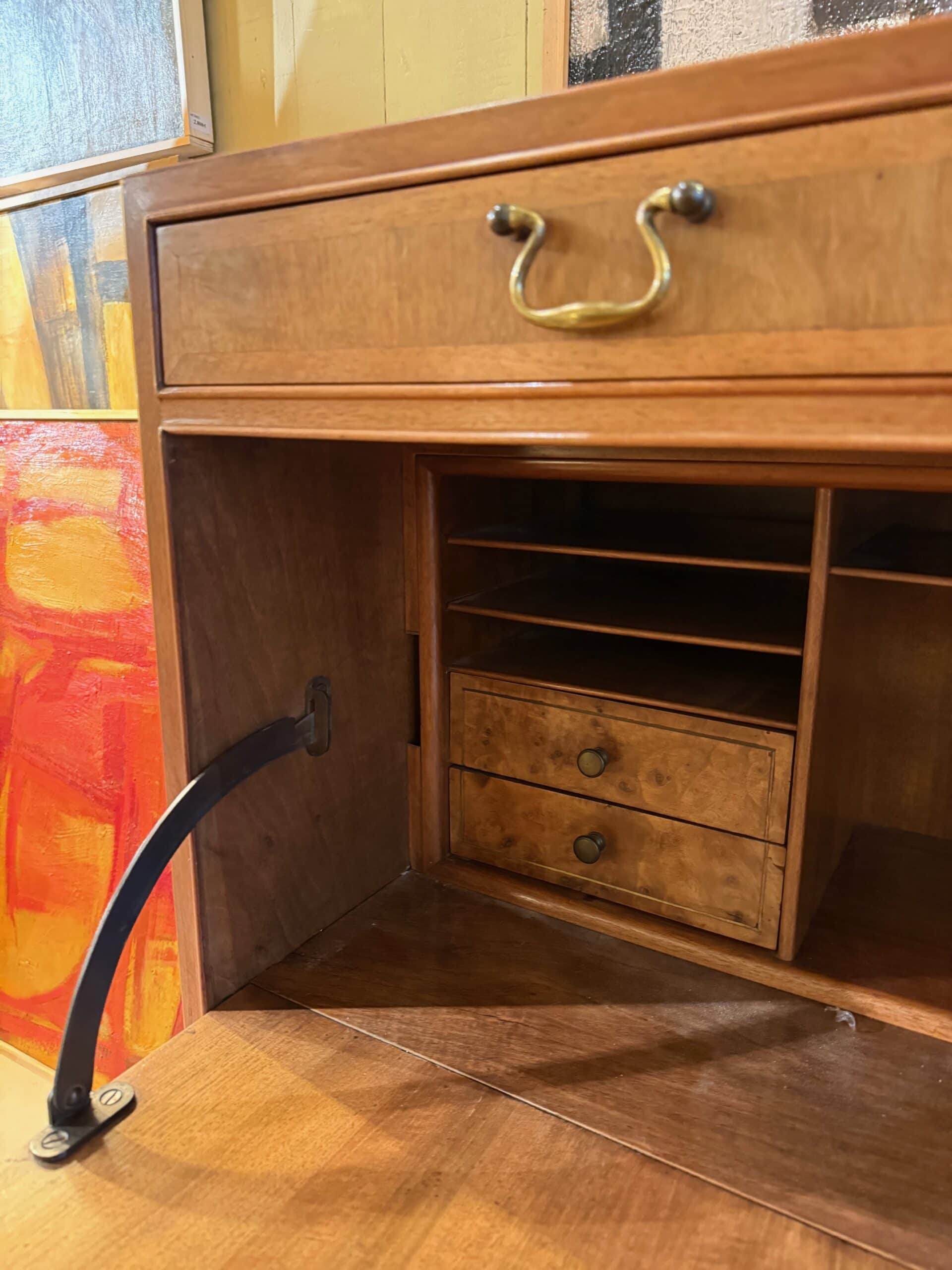 Commode secrétaire en bois clair par l'ébéniste Louis G. Thiersen. Danemark ca.1940s – Image 2