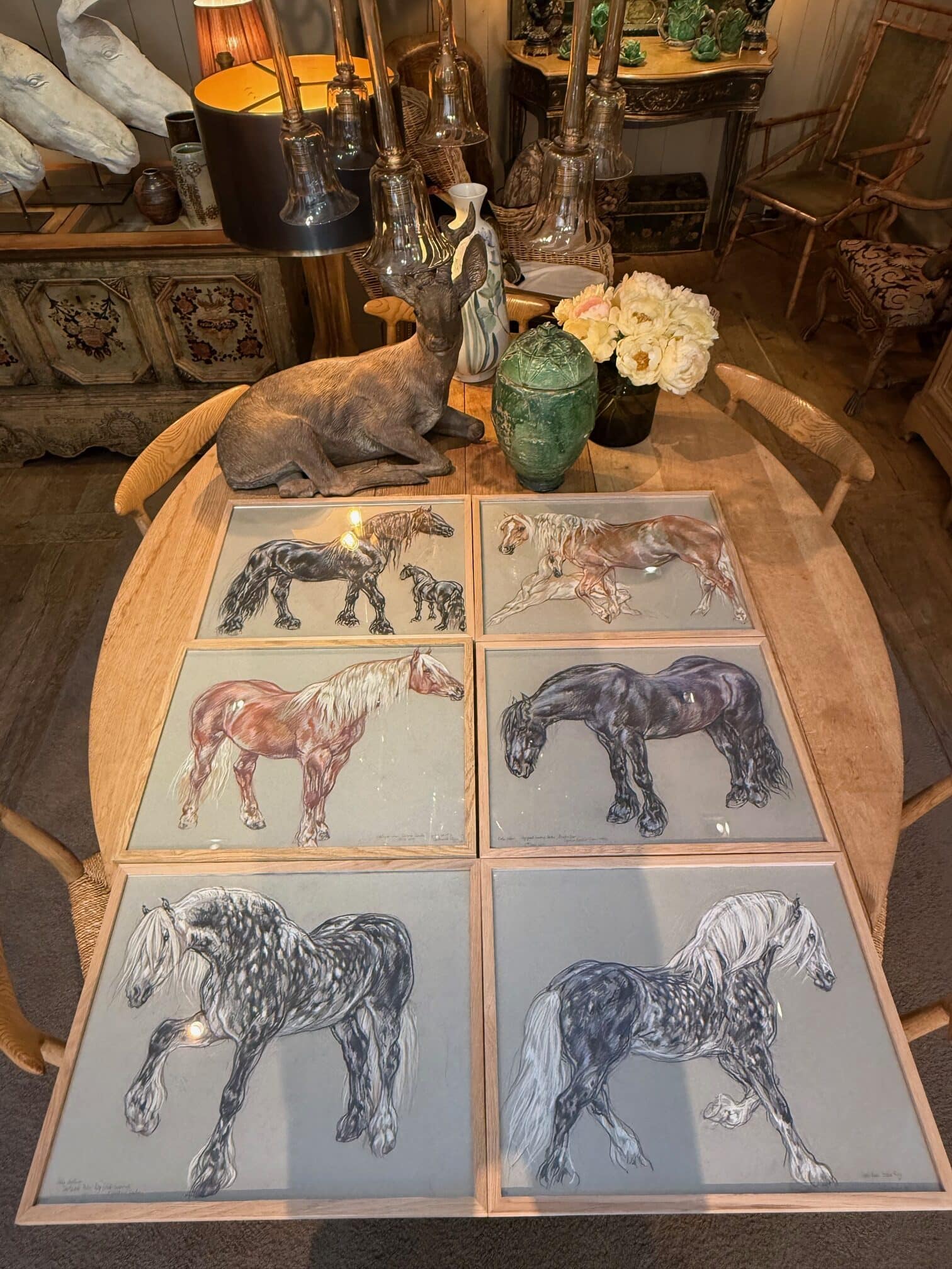 6 dessins au pastel d'études de Chevaux - XXe – Image 6