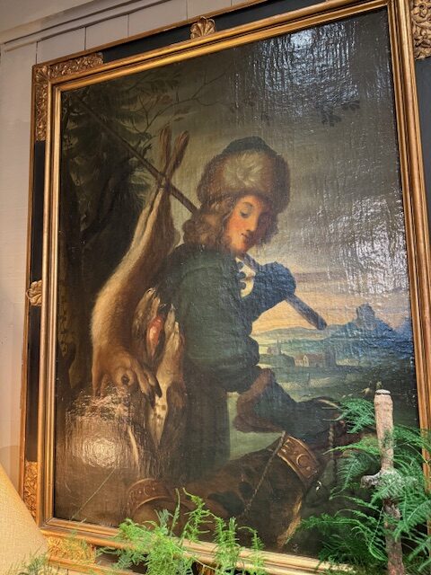 "Le retour de chasse" d'après Joachim von Sandrart - Huile sur toile fin XIXe – Image 4