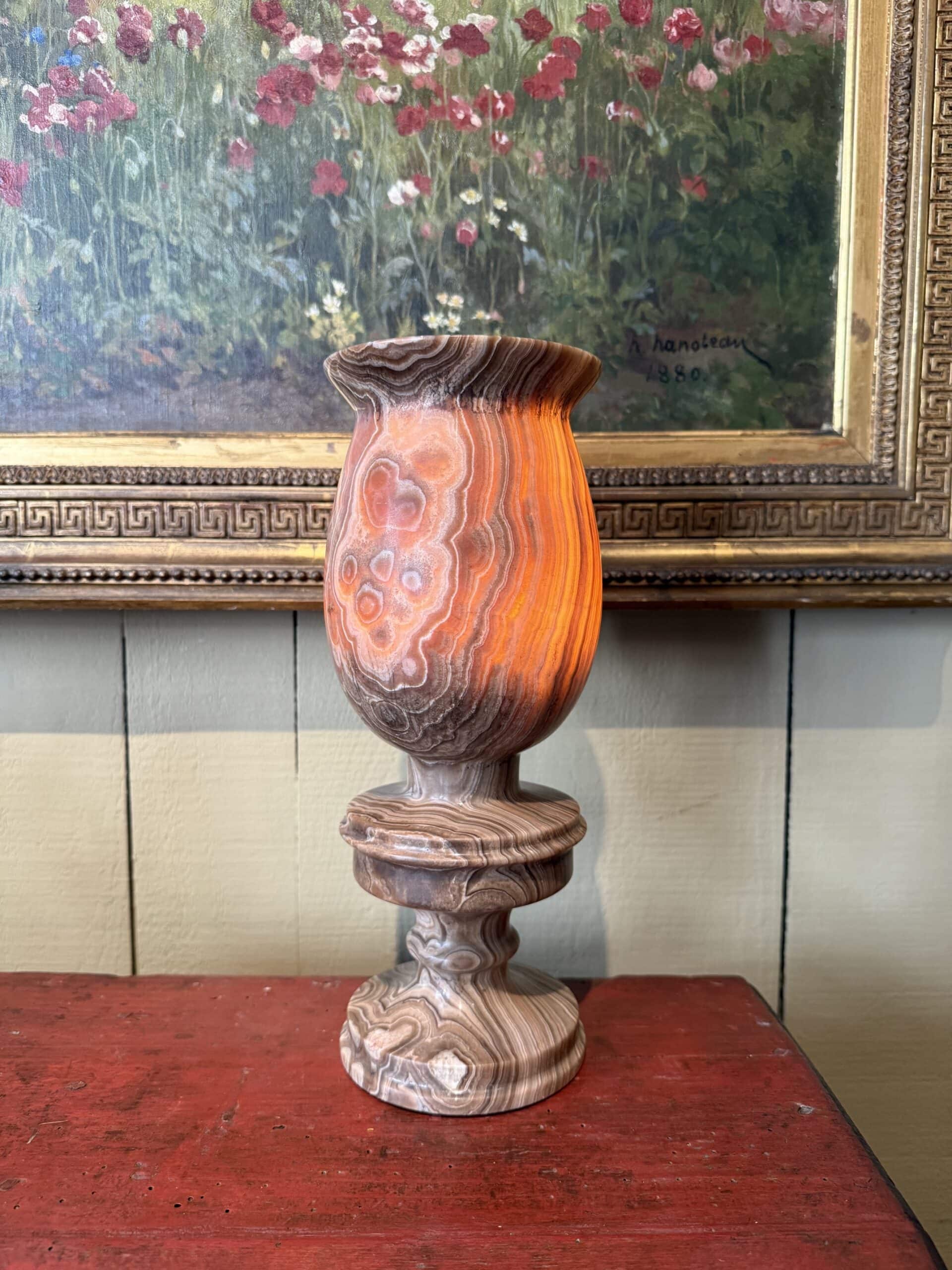 Une paire de lampes en Onyx Brun ca.1920