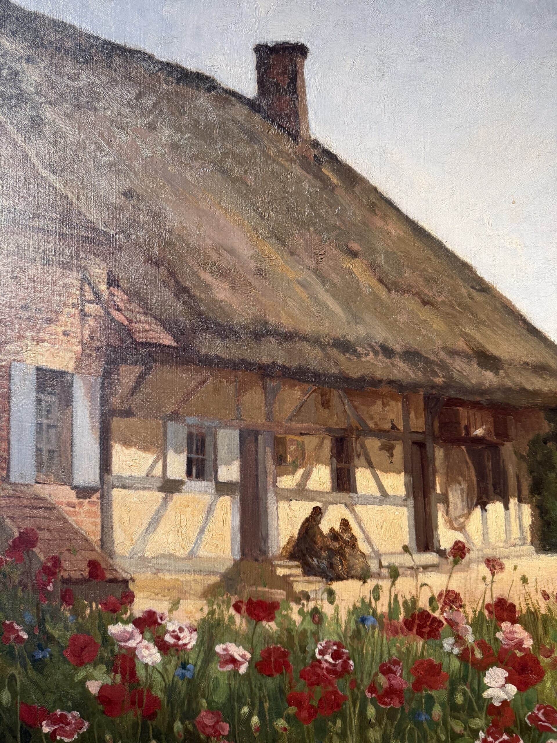 "Mon jardin" huile sur toile nature morte signée datée Hector Hanoteau en 1880 – Image 3