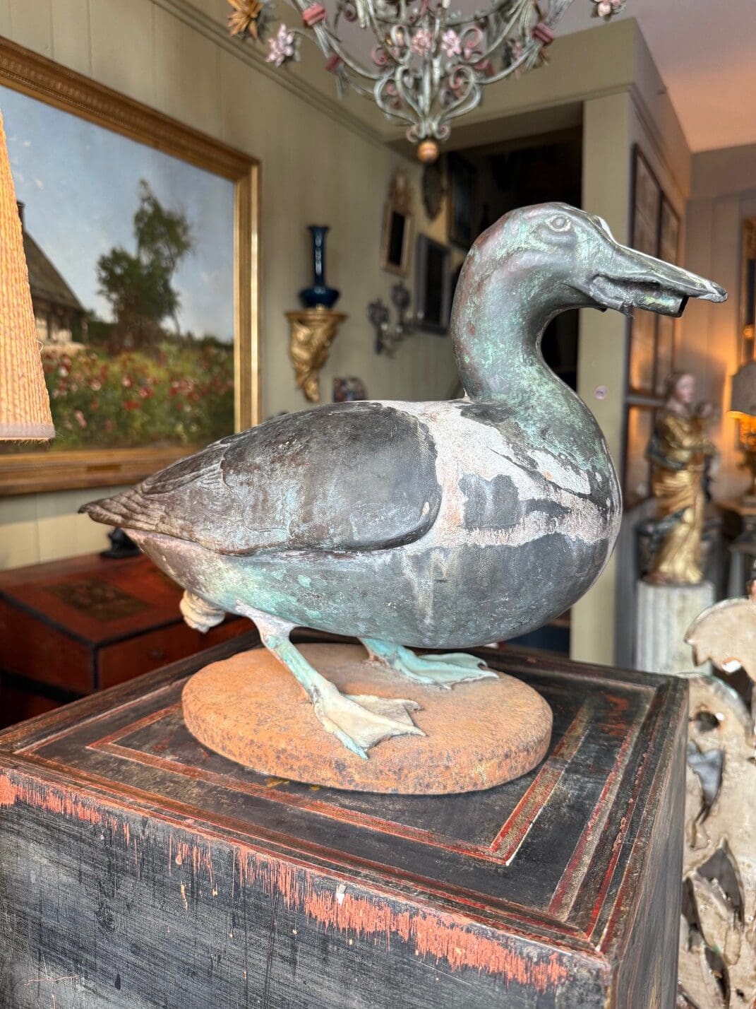 Canard en bronze – élément de fontaine – France fin XIXe