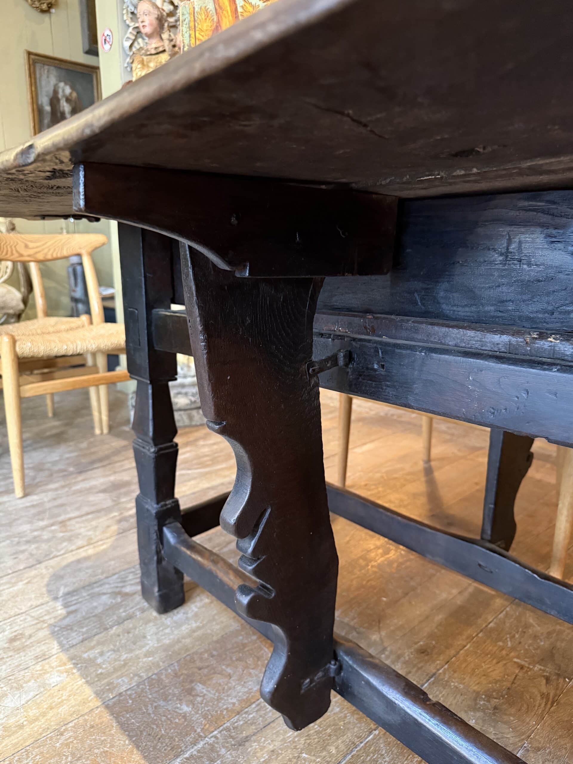 Table à volets en chêne foncé - Italie du Nord – Image 6
