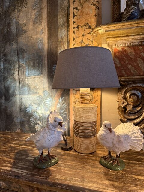 Paire de lampes en grés par Tue Poulsen - Danemark ca.1960 (2 finitions de couleurs) – Image 2