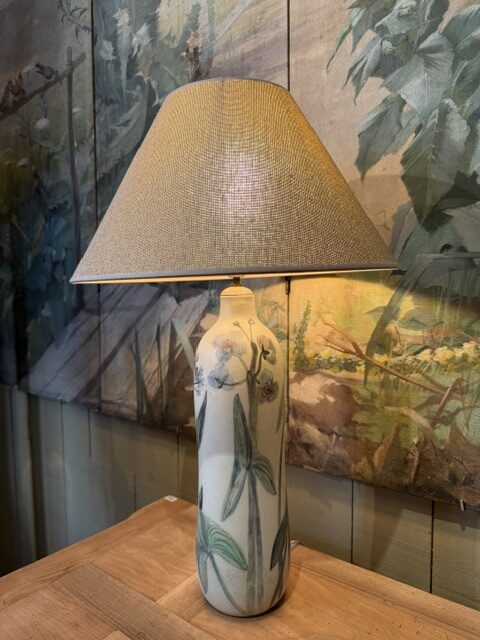 Grande lampe en porcelaine peinte "Primavera" par Carl Harry Stalhane pour Rorstrand ca.1960 – Image 4